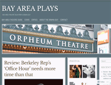Tablet Screenshot of bayareaplays.com